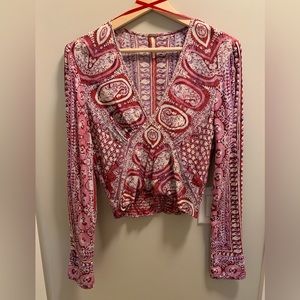 Free People Long Sleeve Top, Size Small